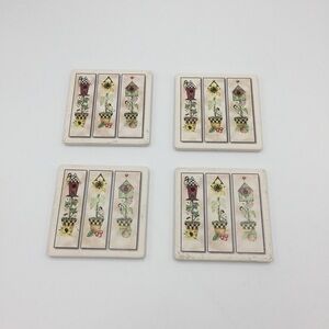 Vintage Inspired Garden Picture Ceramic Coasters